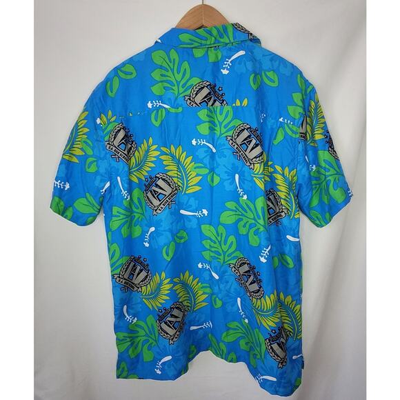 My Hero Academia- Men's Blue Button up short sleeve top- size Large - Picture 3 of 7